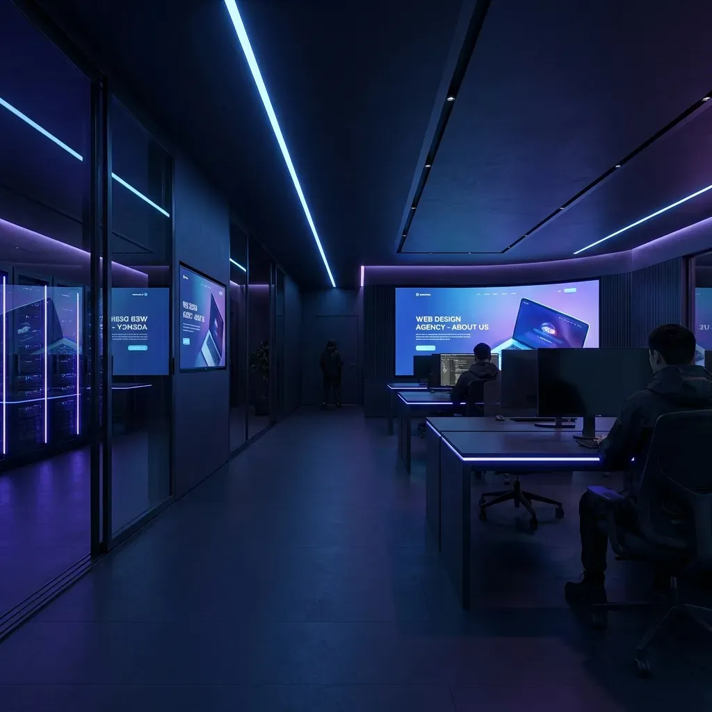 Collaborative team working in an office